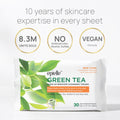 Epielle Green Tea Makeup Remover Wipes, Gentle Daily Facial Cleanser Towelettes, Remove Dirt, Oil & Waterproof Mascara, Stocking Stuffers, 30