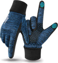 Rivmount Lightweight Winter Running Gloves, Touch Screen & Anti-Slip Warm Thermal Glove Liners, Cool Weather Driving Cycling Hiking Biking Walking