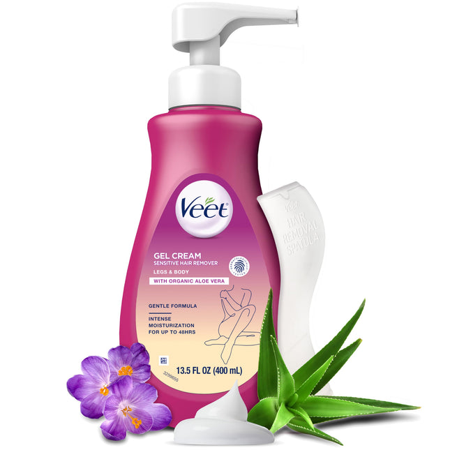Hair Remover, Veet Gel Hair Removal Cream Sensitive, 13.5 Ounce, Sensitive Formu