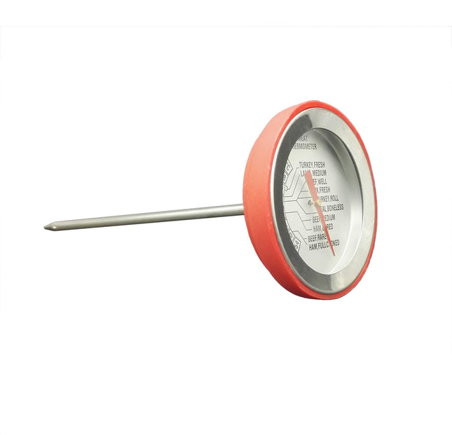 Classic Style Meat Thermometer with Red Silicone Holder Temperature from 130 to 190F Degree Suit for Home and BBQ Kitche