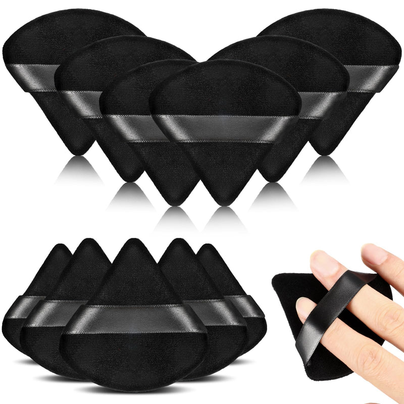 Maitys 12 Pcs Powder Puff Triangle,2.83 Inch,Black Black 2.83 Inch