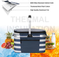 ALLCAMP Picnic Basket - Insulated Cooler, Thickening Foldable Picnic Basket with Removable Baskets & Sewn-in Frame, Basket for House Warming Gifts