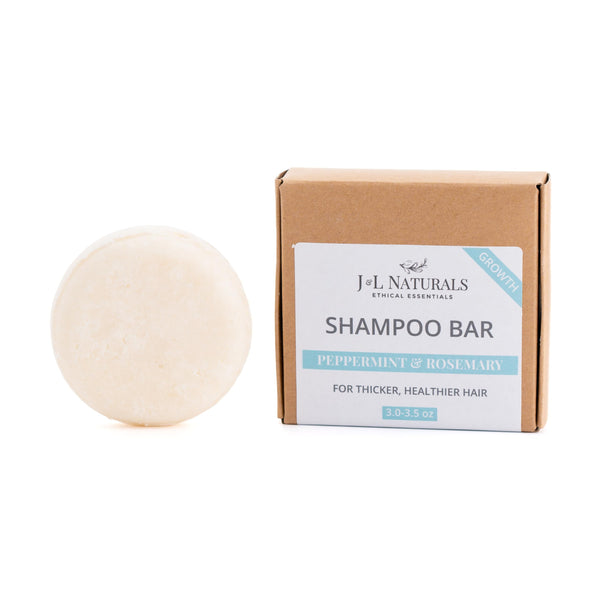 J&L Naturals Sulfate-Free Solid Shampoo Bar - Zero Waste - All Hair Types - Made in US, Plastic Free, Vegan, Cruelty-Free, Sustainable Hair Care