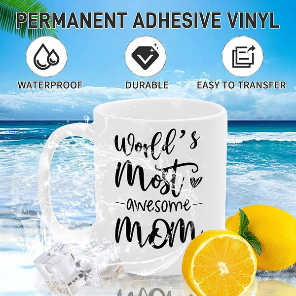 IModeur Glossy Black Permanent Vinyl 36 Pack (12" x 12") 36 Pack Permanent Vinyl Bundle for Silhouette, Cameo Cutters, Signs, Scrapbooking, Craft