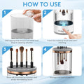 CUBE LIFE Electric Makeup Brush Cleaner Machine, 1200Mah Cosmetic Brush Cleaner Machine for All Type Makeup Brushes, Makeup Brush Cleanser, Brush