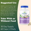 Ridgecrest Herbals Dreamon Zen, Sleep Support Supplement, Melatonin Free, Magnesium, 5-HTP, Lavender, Chamomile, Valerian, Lemon Balm for Adults