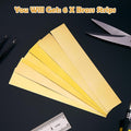 Brass Strip, Brass Shim Stock Assortment, 1" Width x 6" Length, 0.002", 0.004", 0.006", 0.008", 0.012" and 0.016" Thickness, 6 Pieces 6 x 1 Inch 6