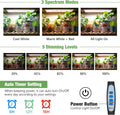 Kullsinss 16in Grow Light Strips, 240 LEDs Full Spectrum Indoor Plant Light | Under Cabinet Growing Lamp with 6/12/16H Auto Timer, 5 Dimmable