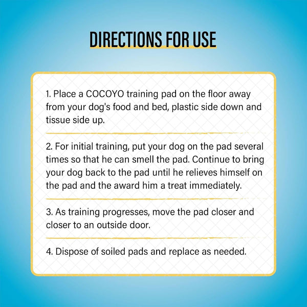 COCOYO Best Value Training Pads 30 Count | Dog Pee Pads | Super Absorbent Puppy Pads 30 Regular Size (22"x22"), 30 Count (Pack of 1)