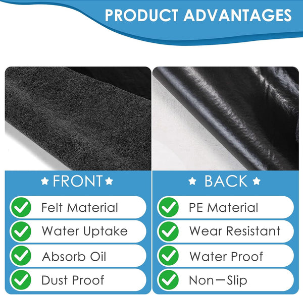 Outdoor Storage Shed Mat，Waterproof and Dustproof Outdoor Carport Mat—Backing Prevents Liquid Penetration，Soft Material, Patio Furniture