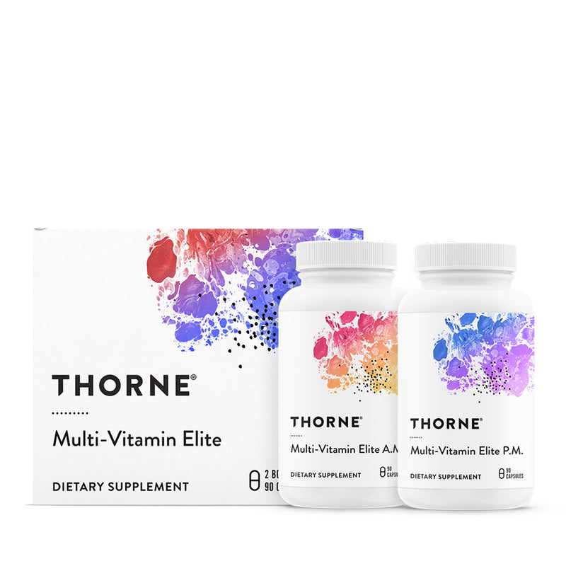 THORNE Multi-Vitamin Elite - Daily Nutritional Supplement - AM Formula Supports Cellular Energy Production and PM Formula Supports Restful Sleep*