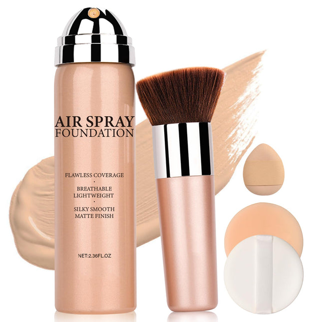 Air Brush Makeup Foundation,Flawless Airbrush Foundation for Older Women,Teenagers,Middle-Aged and Mature Skin,Buildable