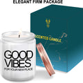 House Warming Gifts New Home, New Home Gifts, Good Vibes Candle, New House Essentials Best Presents for Women Couple Friends - Lavender Candles