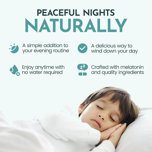 Chewable Sleep Aid Tablets - Natural Supplement for Children and Adults - Helps 