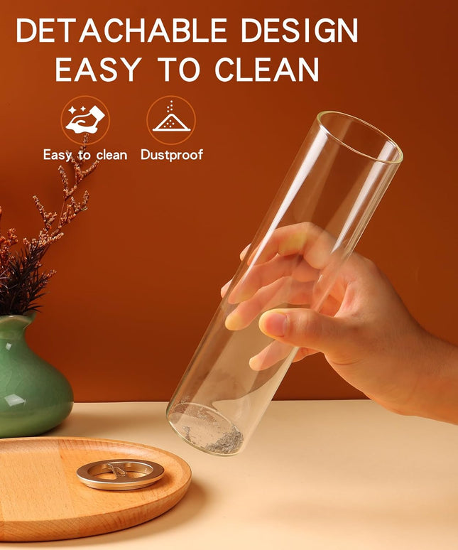 Incense Holder for Sticks [Anti-Ash Flying], Modern Insence-Stick Burner Holder with Removable Glass Ash Catcher, for Ho
