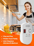 Natural Gas Leak Detector, Plug-in Propane Natural Gas Detector for Home Kitchen RV, Combustible & Explosive Gas Alarm for LPG, LNG, Methane (AC