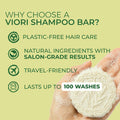 Viori Tea Tree Mint Shampoo Bar for Oily Scalp - Essential Oil, Rice Water Tea Tree & Mint 3.1 Ounce (Pack of 1)