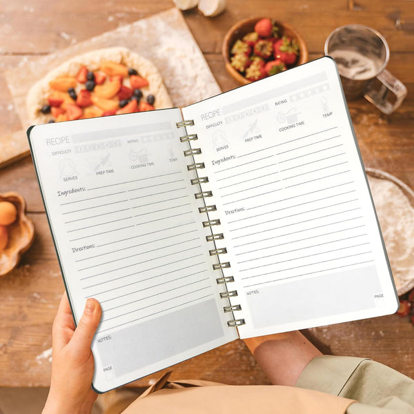Perfect Blank Recipe Book-Recipe Book to Write in Your Own Recipes,Hardcover Personal Blank Recipe Book, Recipe Notebook Hold 144 Exclusive