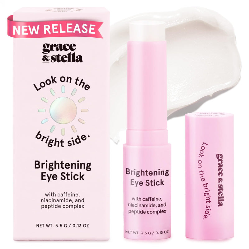 Grace & Stella under Eye Brightener Balm Stick - Caffeine Eye Cream for Dark Circles, Puffiness, Wrinkles - Moisturizer Stick with Niacinamide,
