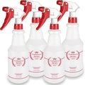 Plastic Spray Bottle (4 Pack, 24 Oz, All-Purpose) Heavy Duty Spraying Bottles Leak Proof Mist Empty Water Bottle for Cleaning Solution Planting