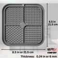 Dog Lick Mat - 2 Pack Slow Feeder for Dogs & Cats to Keep Them Busy Ideal for Grooming & Bathing - Anxiety Relief & Calming Beige & Gray
