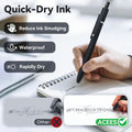 ACEES Gel Pens, 6 Pcs 0.5mm Fine Point Black Ink Pen With Smooth Writing, Office Desk Accessories, School Writing Supplies Gifts for Men Women,