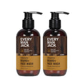 Every Man Jack Beard + Face Wash - Sandalwood Scent - Gently cleanse skin and soften beard - Made with Glycerin and Aloe - 6.7 fl. oz (2 Pack)