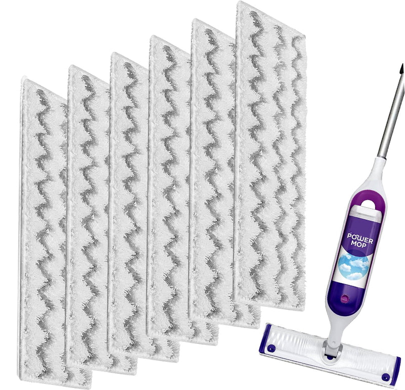 Upgraded Spray Mop Refills Pads for Powermop, Reusable Mop Refill Pads Replacement Head for Power Mop, Microfiber Mopping Pads for Multi-Surface