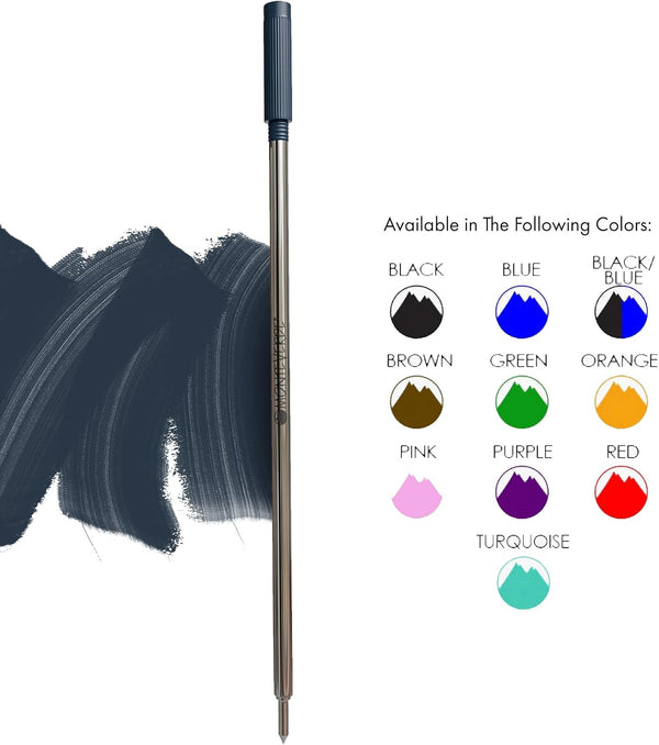 Monteverde Ballpoint Refill to Fit Cross Pens, Medium, Blue/Black, 2 Pack Blue/Black 2 Count (Pack of 1)