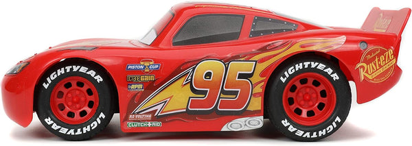 Jada Toys Pixar Cars 1:24 Lightning McQueen RC Remote Control Car 2.4 GHz Red Toys for Kids