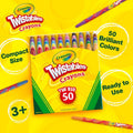 Crayola Mini Twistables Crayons for Kids (50Ct), Arts & Crafts Supplies, Toddler Crayons for Coloring Books, Kids Easter Basket Essentials & Stuffers