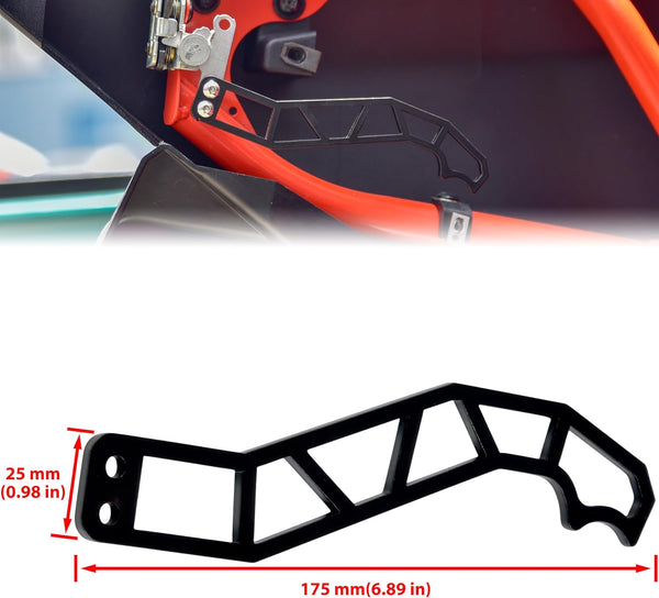 SAUTVS UTV Custom Metals Door Handles, Black Powder Coating Door Latches for Can-Am Maverick X3 X DS RS Turbo R Max 2&4 Door Models