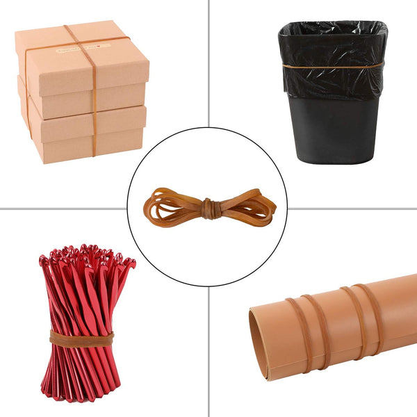 120 Pack Large Rubber Bands, Heavy Duty Trash Can Band, Strong Elastic Bands for School Home Office Supplies, Garbage Cans, File Folders, (8 x