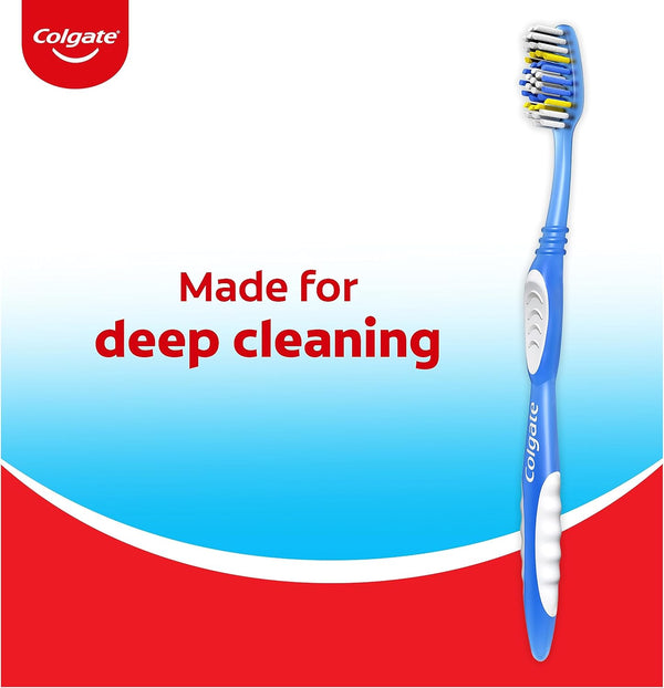 Colgate Extra Clean Toothbrush, Soft Toothbrush for Adults, 6 Count (Pack of 1) 6 Count (Pack of 1) Soft