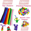 VLUSSO Arts and Crafts Supplies for Kids DIY Craft Kits Art Supplies Materials Kids Crafts Set with Pipe Cleaners Craft Box Preschool Homeschool
