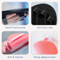 Manmihealth Silicone Back Scrubber(Thick Bristles) & Soft Bath Glove Set, Super-Exfoliating Body Scrubber & Super-Lathering Shower Brush