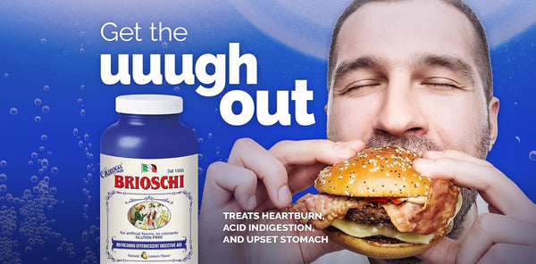 Brioschi Italian Lemon Flavored Effervescent Heartburn, Upset Stomach, Acid Indigestion, 8.5 Oz Bottle (Pack of 2)