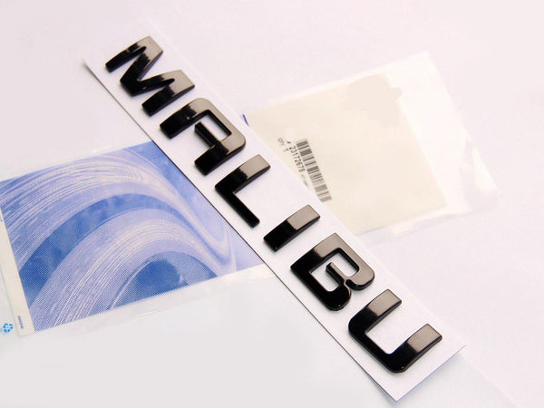 Yoaoo 1x OEM Malibu Nameplate ABS Letter Emblem Badge Compatible with Malibu Glossy (Black)