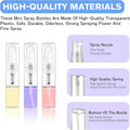 Mini Spray Bottle, Clear Plastic Empty Sample Containers, Fine Mist Perfume Travel Refillable Spray Bottle Perfume Atomizer Small Portable Bottle