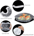 DYM 90PCS Reusable Elastic - Stretch Bowl Covers with Stretch PE Plastic Food Storage Covers Elastic Dish Plate Wrap Bowl Covers for Leftover and