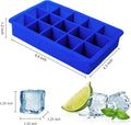 Ozera 2 Pack Silicone Ice Cube Tray, Ice Cube Trays for Freezer, Easy Release Silicone Ice Cube Molds for Whiskey, Cocktail, Chocolate