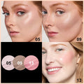 FOCALLURE 3 Pcs Cream Contour Sticks,Shades with Highlighter & Bronzer & Blush,Non-Greasy Long-Wear Face Contouring Pen,Easy to Sculpt the Face
