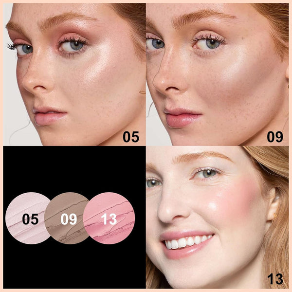 FOCALLURE 3 Pcs Cream Contour Sticks,Shades with Highlighter & Bronzer & Blush,Non-Greasy Long-Wear Face Contouring Pen,Easy to Sculpt the Face