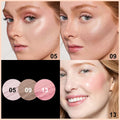 FOCALLURE 3 Pcs Cream Contour Sticks,Shades with Highlighter & Bronzer & Blush,Non-greasy Long-wear Face Contouring Pen,Easy to Sculpt the Face