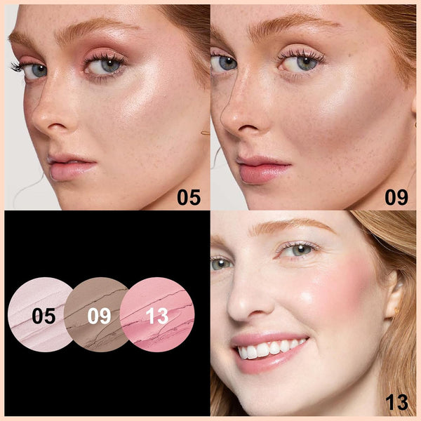 FOCALLURE 3 Pcs Cream Contour Sticks,Shades with Highlighter & Bronzer & Blush,Non-greasy Long-wear Face Contouring Pen,Easy to Sculpt the Face