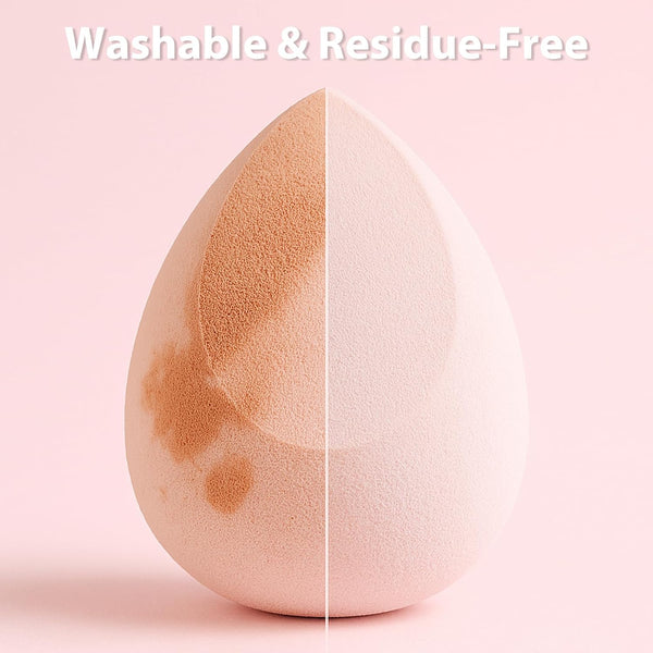 Makeup Sponge Set Foonbe Blender Sponges 7 Pcs for Liquid, Cream, and Powder, Latex Free, Multi Colored Beauty Sponges with 1 Mini Sponge, Vegan &