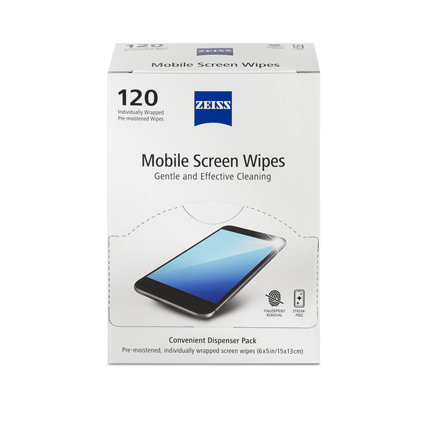 ZEISS Pre-Moistened Wipes, Screen Cleaner, 120 Count 120 Count (Pack of 1) 120 count Box screen wipes