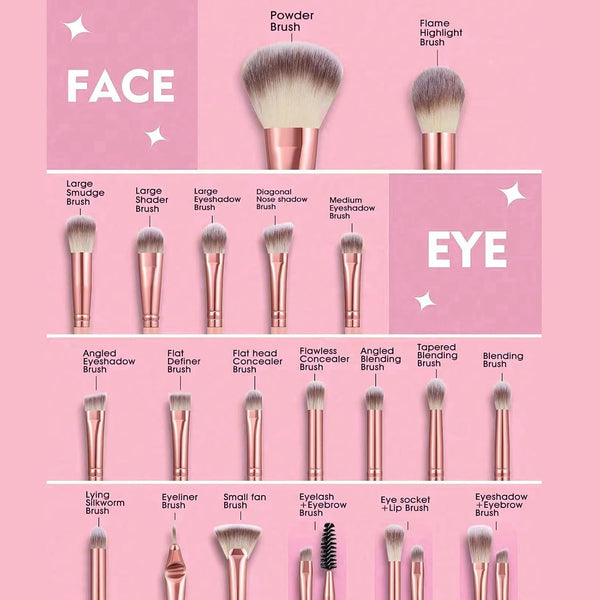 Makeup Brush Set, 42Pcs Makeup Tool Set Premium Synthetic Foundation Powder Concealers Eye Shadows Blush Makeup Brushes Kit with Makeup Sponge,
