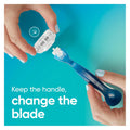 Gillette Venus Smooth Razor for Women, Includes 1 Reusable Razor Handle + 2 Count 3-Bladed Refills, Ergonomic Soft Grip Handle 1 Count (Pack of 1)