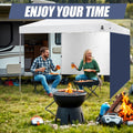 10x10 Pop Up Canopy Tent Sidewalls - Straight Leg Compatible, 300D Waterproof Polyester with 99% UV Protection, 3 Piece Navy Wall Set Fit 10x10